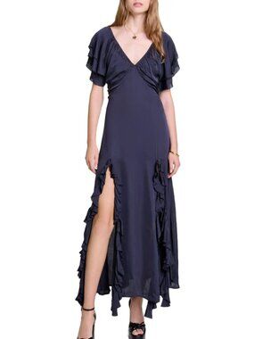 Maje Open Back Maxi Dress